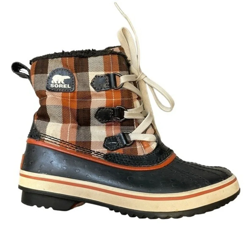 Children's Size 2 Sorel Plaid rain snow duck boots‎